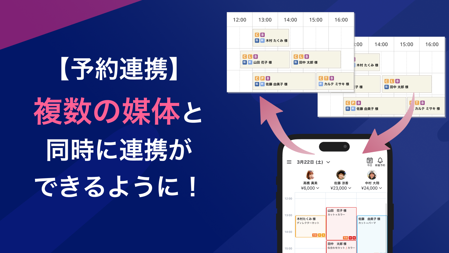 複数の予約媒体と同時に連携できるようになりました!